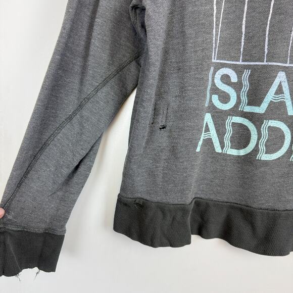 Wildfox Island Addict Distressed Sweatshirt Gray - M - Picture 6 of 10